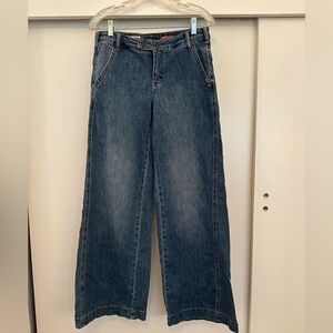 Pilcro mid-rise wide leg jeans